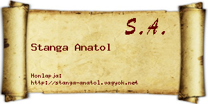 Stanga Anatol névjegykártya